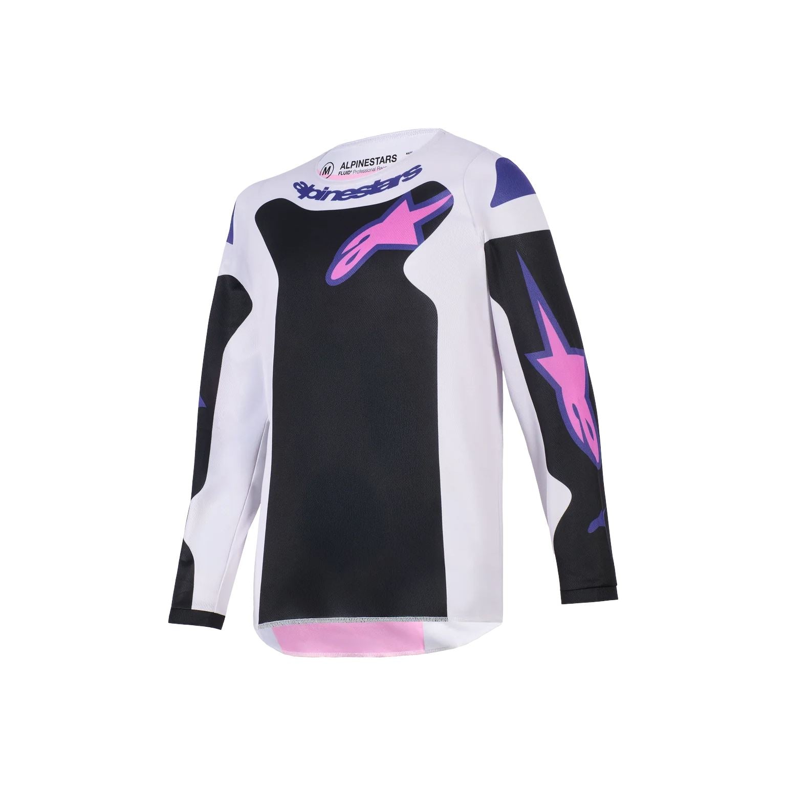 Alpinestars 2026 Youth Fluid Grid Motocross Jersey Black Light Grey Purple